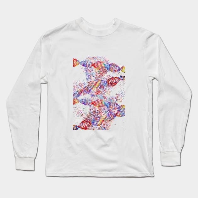 DNA molecule Long Sleeve T-Shirt by RosaliArt